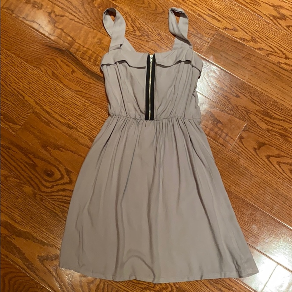 Grey Zipper Dress